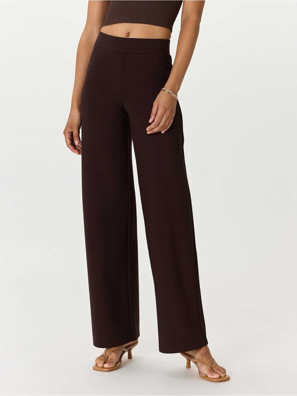 NWT Quince Ultra Stretch Ponte Wide Leg Pants